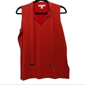 Michael Michael Kors Red Orange Sleeveless Blouse